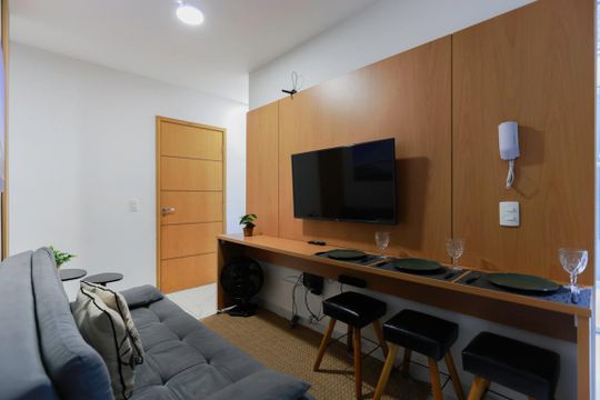 Sala de apartamento para alugar com 1 quarto, 32m² em Carandiru, São Paulo