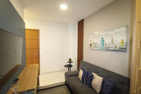 Sala / Cozinha de apartamento para alugar com 1 quarto, 32m² em Carandiru, São Paulo