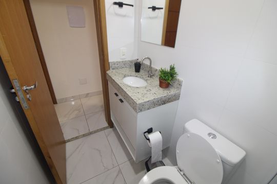 Banheiro de apartamento para alugar com 1 quarto, 32m² em Carandiru, São Paulo