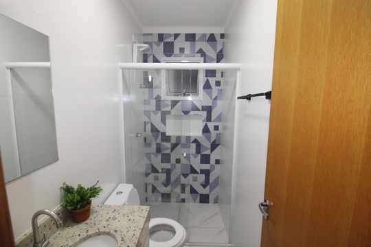 Banheiro de apartamento para alugar com 1 quarto, 32m² em Carandiru, São Paulo