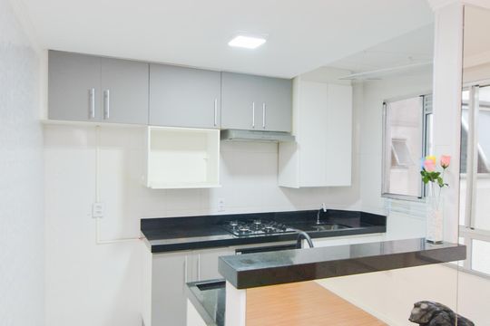 Cozinha de apartamento para alugar com 2 quartos, 42m² em Água Chata, Guarulhos