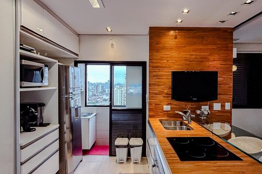 Cozinha de apartamento à venda com 1 quarto, 82m² em Tatuapé, São Paulo