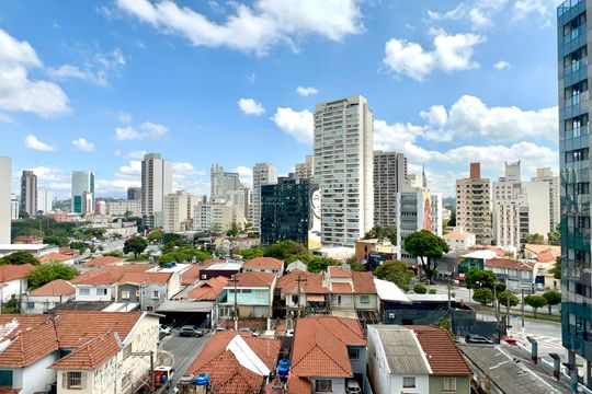 Vista da Varanda de kitnet/studio à venda com 1 quarto, 26m² em Pinheiros, São Paulo