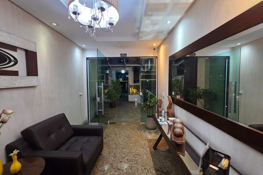 Hall de entrada de apartamento para alugar com 1 quarto, 55m² em Guilhermina, Praia Grande