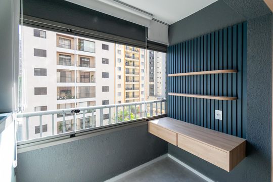 Varanda de kitnet/studio para alugar com 1 quarto, 24m² em Vila Mascote, São Paulo