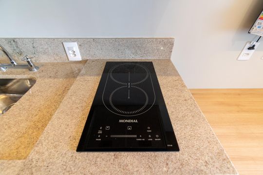 Cozinha de kitnet/studio para alugar com 1 quarto, 24m² em Vila Mascote, São Paulo