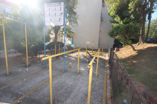 Área comum - Academia ar livre de apartamento para alugar com 1 quarto, 50m² em Cristal, Porto Alegre
