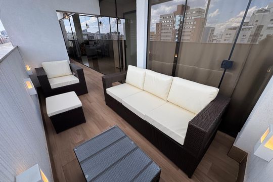Varanda  de apartamento à venda com 4 quartos, 168m² em Águas Claras, Brasília