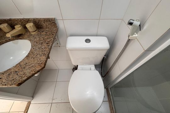 Banheiro Social de apartamento à venda com 2 quartos, 74m² em Recreio dos Bandeirantes, Rio de Janeiro