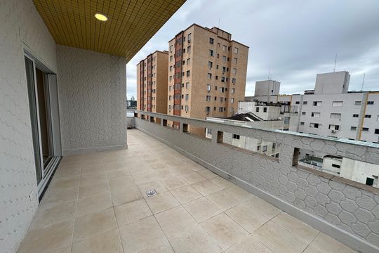Varanda da Sala de apartamento para alugar com 3 quartos, 128m² em Centro, São Vicente