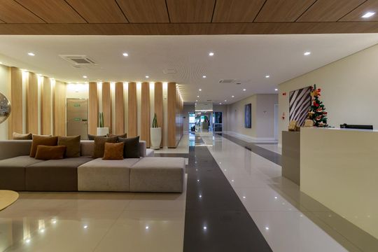 Área Comum - Hall de apartamento para alugar com 1 quarto, 49m² em Campo Belo, São Paulo