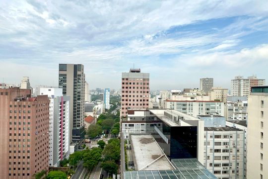 Vista da Sacada de apartamento à venda com 2 quartos, 61m² em Jardim Paulista, São Paulo