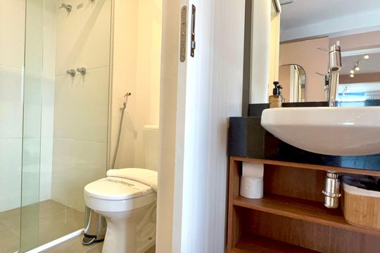 Banheiro da Suíte 2 de apartamento à venda com 2 quartos, 61m² em Jardim Paulista, São Paulo