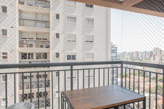 Varanda de kitnet/studio à venda com 1 quarto, 27m² em Vila Clementino, São Paulo