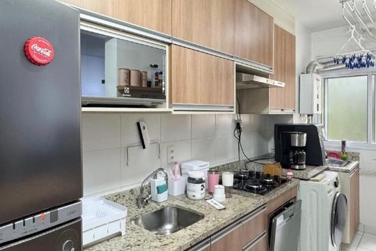 Cozinha de apartamento à venda com 1 quarto, 42m² em Jardim Olavo Bilac, São Bernardo do Campo