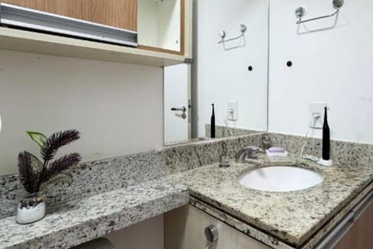 Banheiro de apartamento à venda com 1 quarto, 42m² em Jardim Olavo Bilac, São Bernardo do Campo