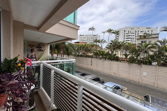Suíte - Varanda de apartamento à venda com 2 quartos, 75m² em Recreio dos Bandeirantes, Rio de Janeiro