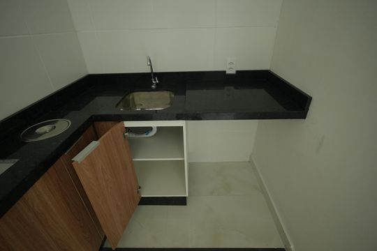 Cozinha de apartamento para alugar com 2 quartos, 37m² em Jardim, Santo André