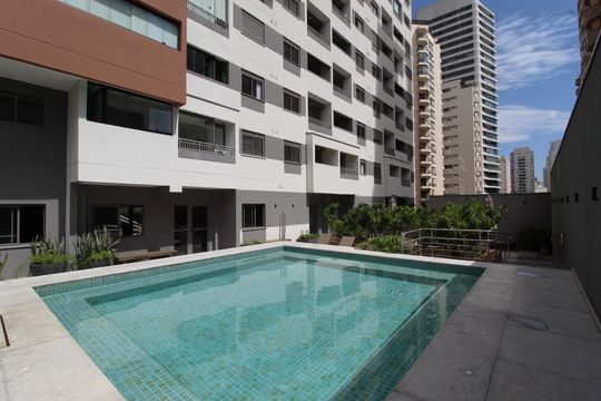 Área Comum - Piscina de apartamento para alugar com 1 quarto, 25m² em Vila Nova Conceição, São Paulo