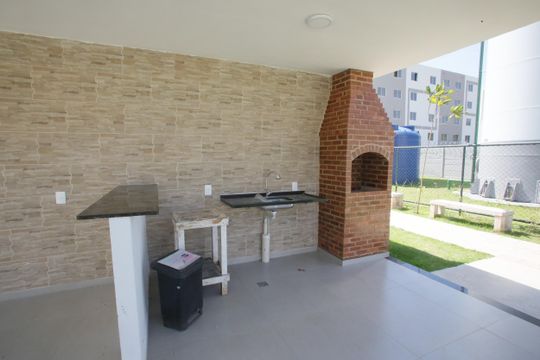 Área comum - Churrasqueira de kitnet/studio à venda com 1 quarto, 37m² em Taquara, Rio de Janeiro