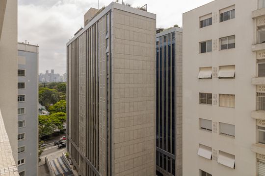 Vista da Sala de apartamento para alugar com 3 quartos, 130m² em Itaim Bibi, São Paulo