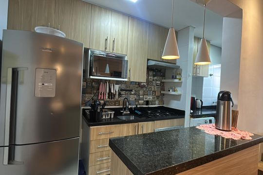 Cozinha de apartamento à venda com 2 quartos, 53m² em Vila Iracema, Barueri