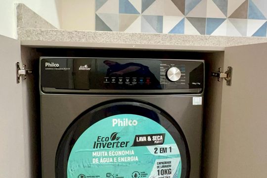 Área de Serviço de apartamento para alugar com 1 quarto, 45m² em Pinheiros, São Paulo