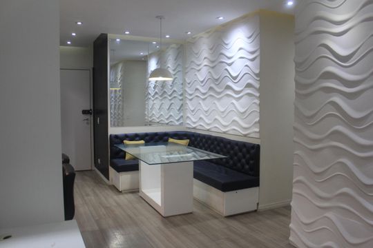 Sala de apartamento para alugar com 2 quartos, 68m² em Barcelona, São Caetano do Sul