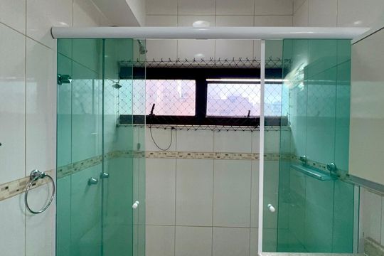 Banheiro da Suíte de apartamento à venda com 1 quarto, 53m² em Jardim Paulista, São Paulo