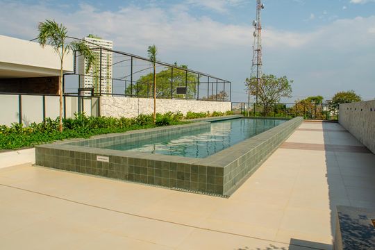 Área comum - Piscina de apartamento para alugar com 2 quartos, 63m² em Setor Pedro Ludovico, Goiânia
