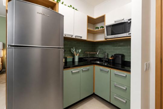 Cozinha de apartamento à venda com 1 quarto, 35m² em Consolação, São Paulo