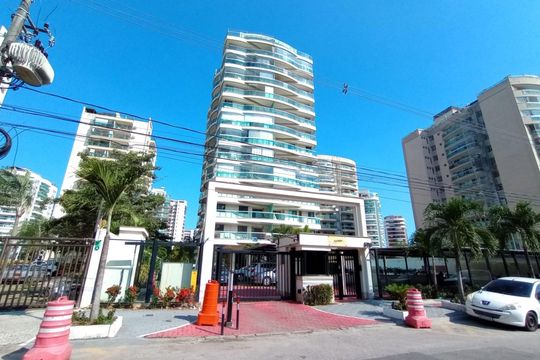 Fachada de apartamento à venda com 3 quartos, 77m² em Barra Olímpica, Rio de Janeiro