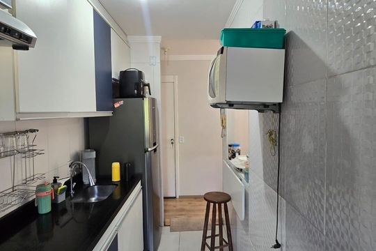 Cozinha e Área de Serviço de apartamento à venda com 2 quartos, 45m² em Ponte Grande, Guarulhos