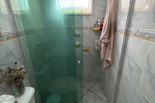 Banheiro Social de apartamento à venda com 2 quartos, 55m² em Baeta Neves, São Bernardo do Campo