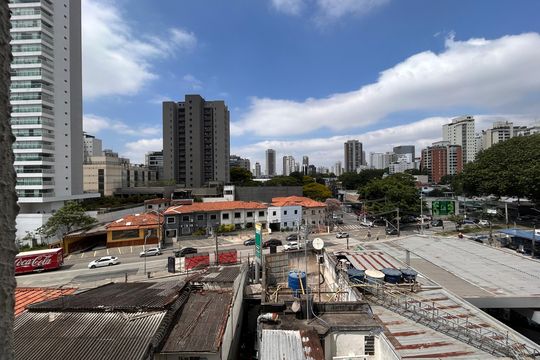Quarto vista  de apartamento para alugar com 1 quarto, 54m² em Brooklin Novo, São Paulo