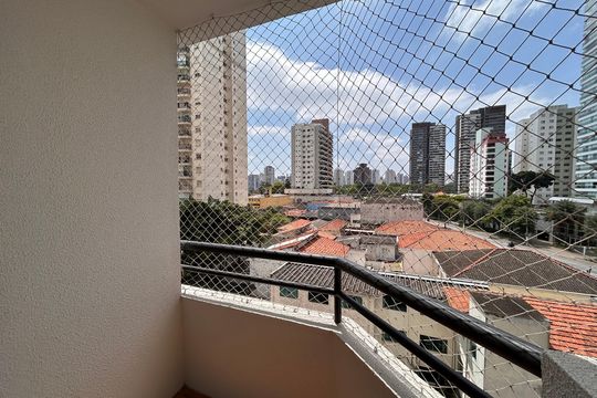 Varanda da Sala de apartamento para alugar com 1 quarto, 54m² em Brooklin Novo, São Paulo