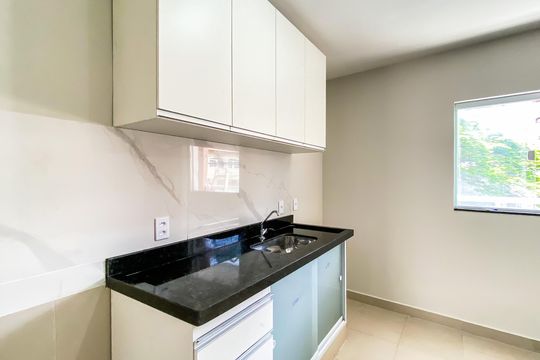 Cozinha  de apartamento para alugar com 1 quarto, 25m² em Vila Buenos Aires, São Paulo