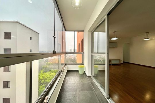 Varanda de apartamento à venda com 3 quartos, 134m² em Vila Monte Alegre, São Paulo