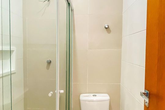 Banheiro de apartamento para alugar com 1 quarto, 25m² em Vila Buenos Aires, São Paulo