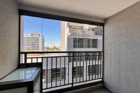 Varanda de apartamento à venda com 1 quarto, 31m² em Indianópolis, São Paulo