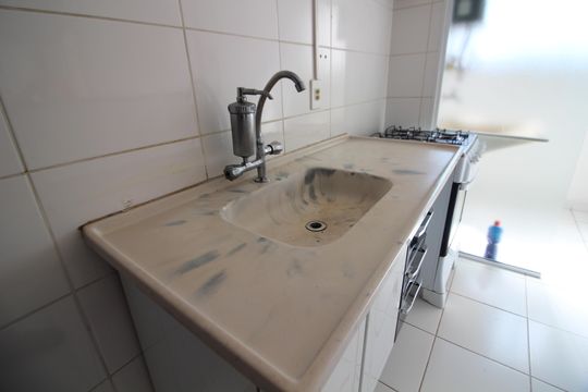 Cozinha de apartamento à venda com 2 quartos, 48m² em Jardim Santo Onofre, São Paulo