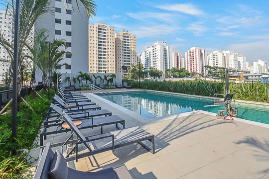 Área comum - Piscina de apartamento para alugar com 3 quartos, 76m² em Planalto, São Bernardo do Campo