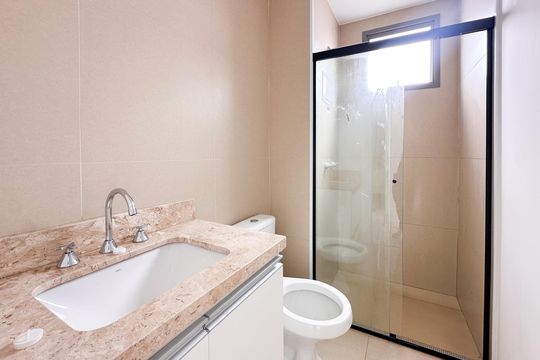 Banheiro da Suíte de apartamento para alugar com 3 quartos, 76m² em Planalto, São Bernardo do Campo