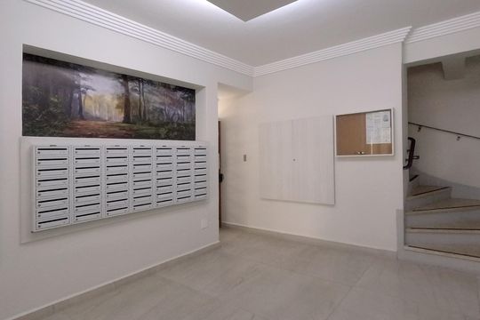 Área Comum - Hall de Entrada de apartamento para alugar com 1 quarto, 68m² em Vila Mathias, Santos