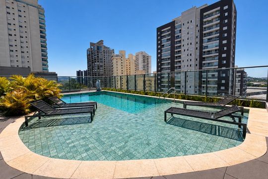 Área comum - Piscina de apartamento para alugar com 1 quarto, 50m² em Alphaville Industrial, Barueri