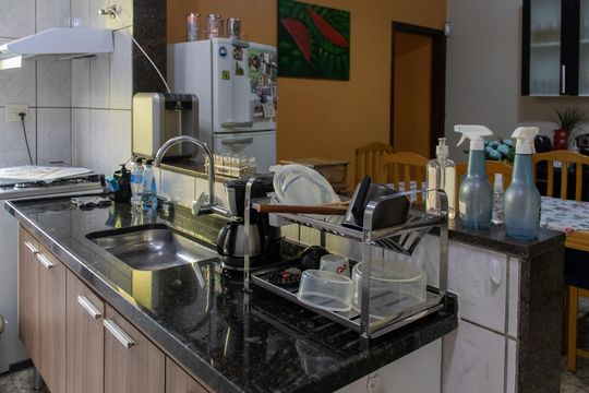 Cozinha de casa para alugar com 2 quartos, 110m² em Vila Bocaina, Mauá