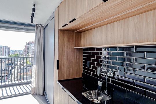 Cozinha de kitnet/studio à venda com 1 quarto, 32m² em Vila Gomes Cardim, São Paulo