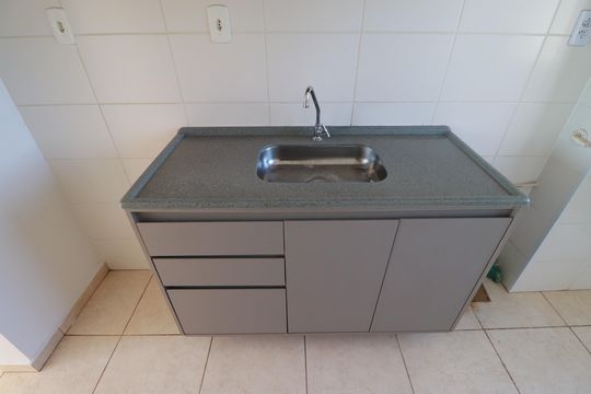 Cozinha  de apartamento para alugar com 2 quartos, 52m² em Conjunto Habitacional Jardim das Palmeiras, Ribeirão Preto