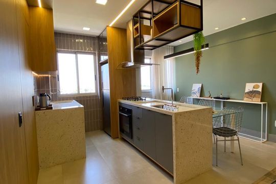 Cozinha de apartamento para alugar com 3 quartos, 62m² em Samambaia, Brasília