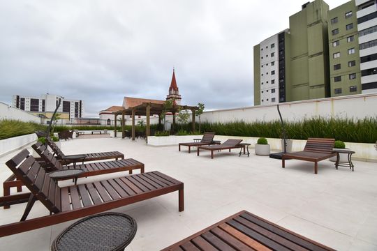 Área comum - Solaruim de apartamento para alugar com 1 quarto, 28m² em Portão, Curitiba